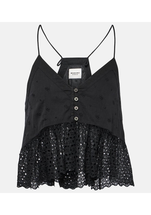 Marant Etoile Sogane embroidered peplum top