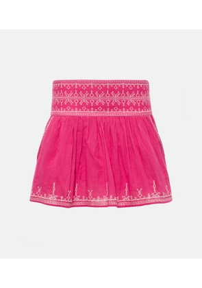 Marant Etoile Picadilia smocked cotton miniskirt