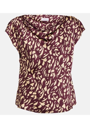Velvet Devi printed satin top