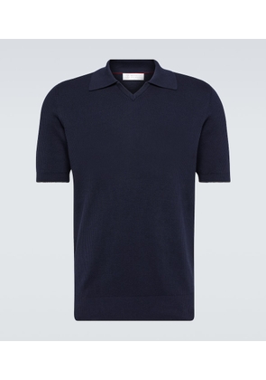Brunello Cucinelli Ribbed-knit cotton polo sweater