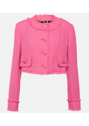 Dolce&Gabbana Cropped wool-blend tweed jacket