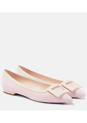 Roger Vivier Gommettine Ball patent leather ballet flats