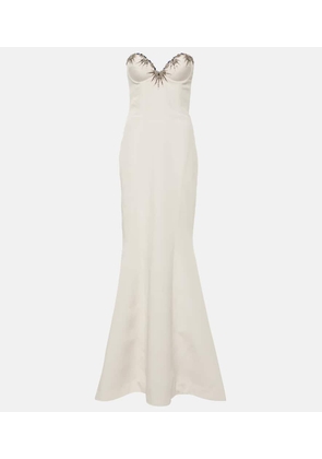 Miss Sohee Iris embellished silk maxi dress