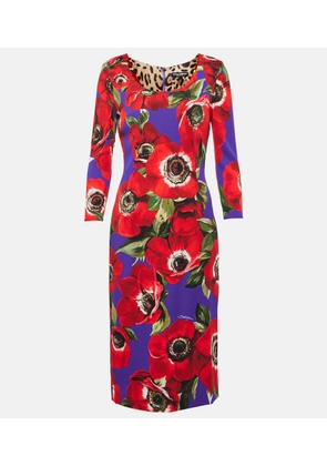 Dolce&Gabbana Floral silk-blend midi dress