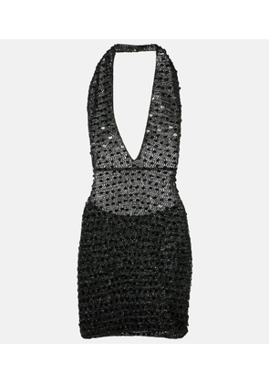 Aya Muse Sequined halterneck minidress