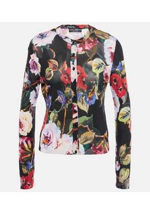 Dolce&Gabbana Floral silk cardigan
