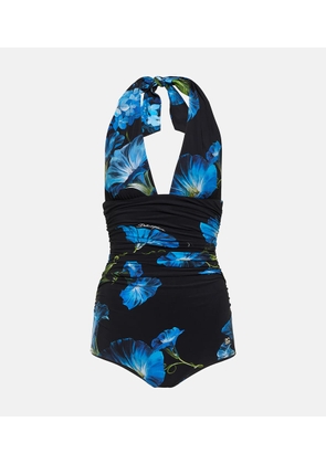 Dolce&Gabbana Floral halterneck swimsuit