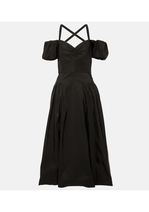 Markarian Off-shoulder silk midi dress