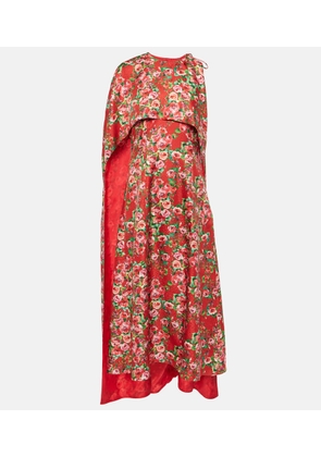 Markarian Caped silk midi dress
