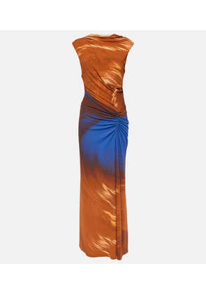 Simkhai Acacia printed jersey midi dress