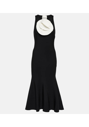 Roland Mouret Floral-applique midi dress