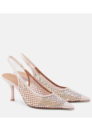 Malone Souliers Vesper 70 embellished slingback pumps