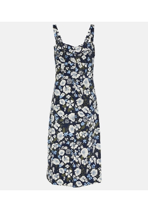 Veronica Beard Colleen floral linen-blend midi dress