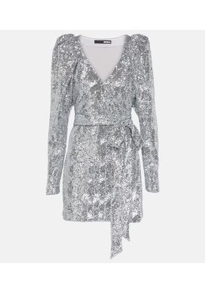Rotate Sequined wrap dress