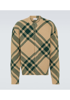 Burberry Burberry Check wool-blend cardigan
