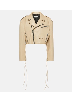 Magda Butrym Cropped leather biker jacket