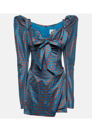 Vivienne Westwood Bow-detail checked minidress