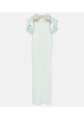 Magda Butrym Crochet-trimmed off-shoulder maxi dress