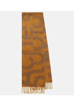 Acne Studios Logo wool-blend scarf