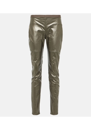 Rick Owens Metallic denim leggings