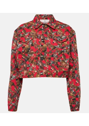 Vivienne Westwood Printed cropped denim jacket