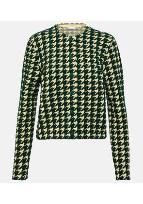 Burberry Houndstooth cotton-blend cardigan