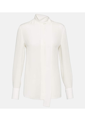 Valentino Bow-tie neck silk georgette blouse