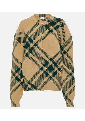 Burberry Burberry Check wool-blend cardigan