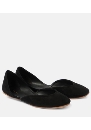 The Row Gemma suede ballet flats
