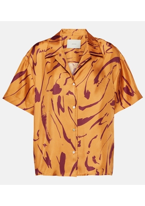 Asceno Prague printed silk twill shirt