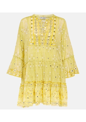 Juliet Dunn Broderie anglaise cotton minidress
