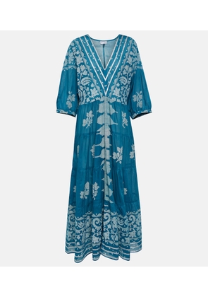 Juliet Dunn Dhaka printed cotton midi dress