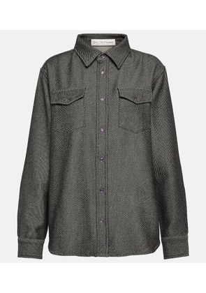 God's True Cashmere Cashmere and cotton denim shirt