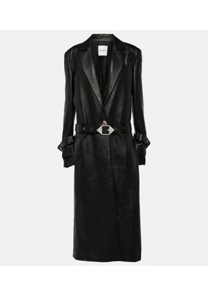 The Attico Belted leather coat