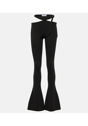 The Attico Cutout jersey flared pants