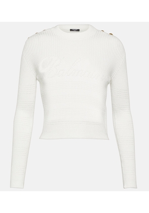 Balmain Embellished knitted top