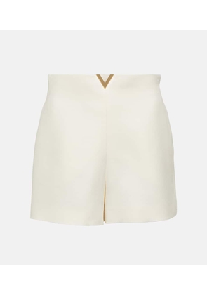 Valentino Vlogo wool and silk crepe shorts