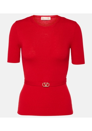 Valentino VLogo Signature virgin wool top