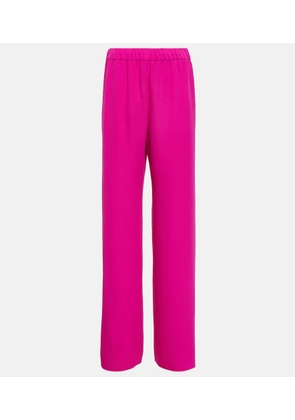 Valentino High-rise silk palazzo pants