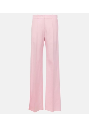 Valentino Wool and silk wide-leg pants