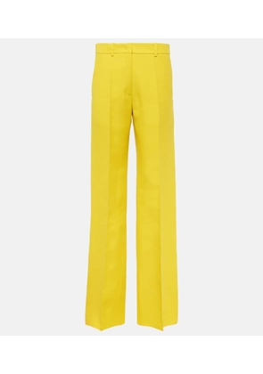 Valentino Crepe Couture high-rise straight pants