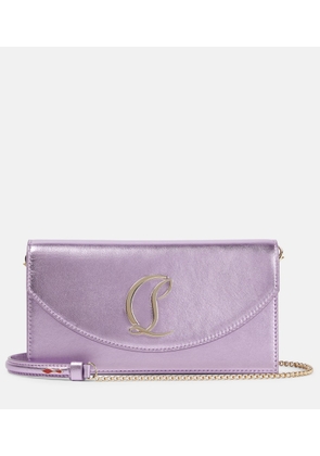 Christian Louboutin Loubi54 Small logo leather clutch