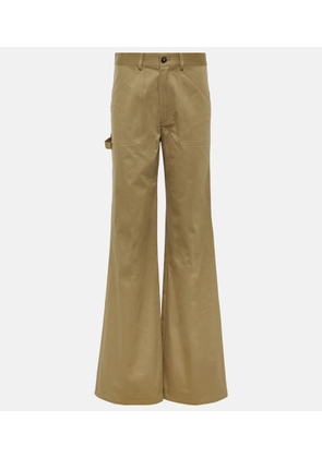 Nili Lotan Quentin high-rise cotton flared pants