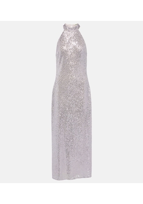 Rixo Zuri sequined halterneck maxi dress