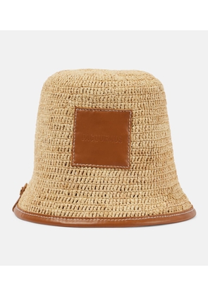 Jacquemus Le Bob Soli raffia bucket hat