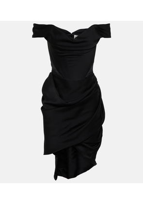 Vivienne Westwood Off-shoulder bustier crepe minidress