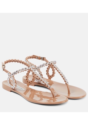 Aquazzura Almost Bare embellished PVC sandals