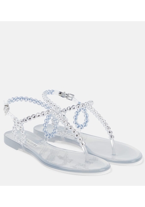 Aquazzura Almost Bare embellished PVC sandals