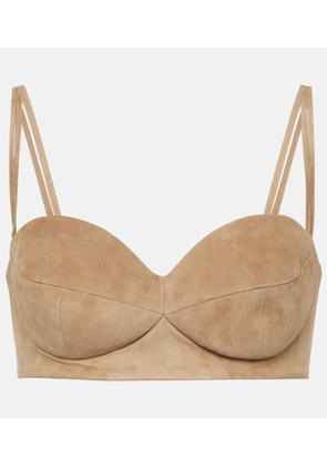 Magda Butrym Suede bra top