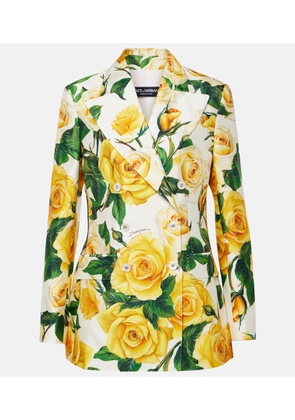 Dolce&Gabbana Turlington floral silk-blend jacket